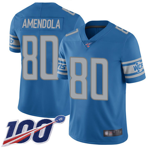 Detroit Lions Limited Blue Men Danny Amendola Home Jersey NFL Football 80 100th Season Vapor Untouchable